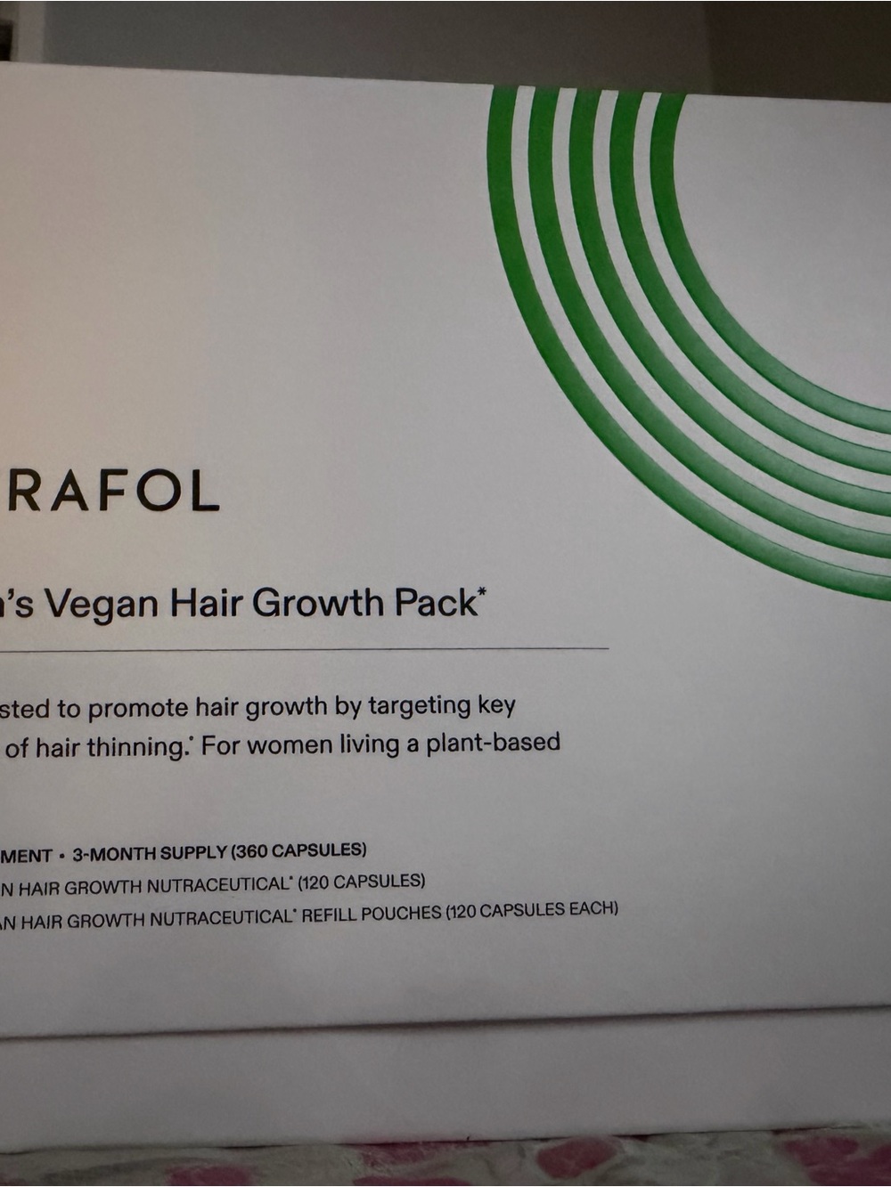 Vegan Women's Hair Growth Pack - White & Green